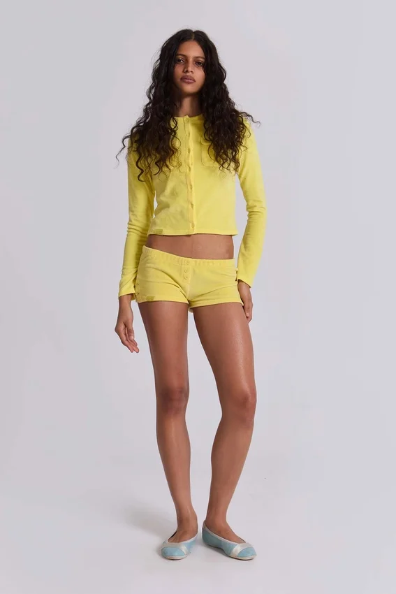 Lemon Velour-minishorts