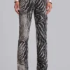 Leona Bootcut Cooper-jeans i zebramönster