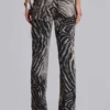 Leona Bootcut Cooper-jeans i zebramönster
