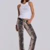 Leona bootcut-Jeans i tiger