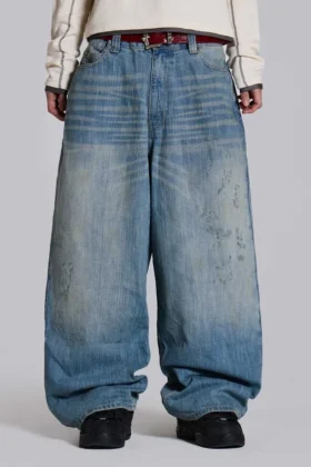 Ljus tvättade Slub XL Colossus Jeans