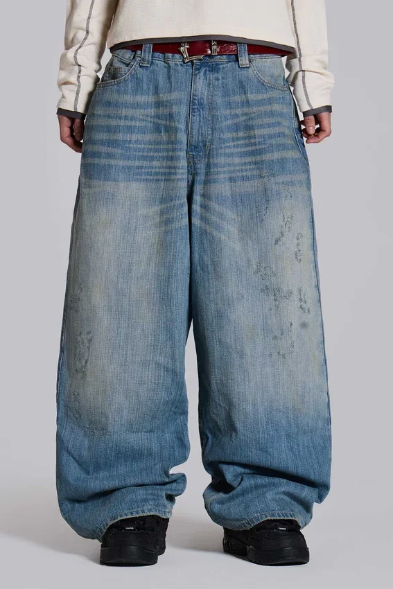 Ljus tvättade Slub XL Colossus Jeans