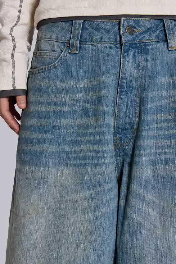 Ljus tvättade Slub XL Colossus Jeans