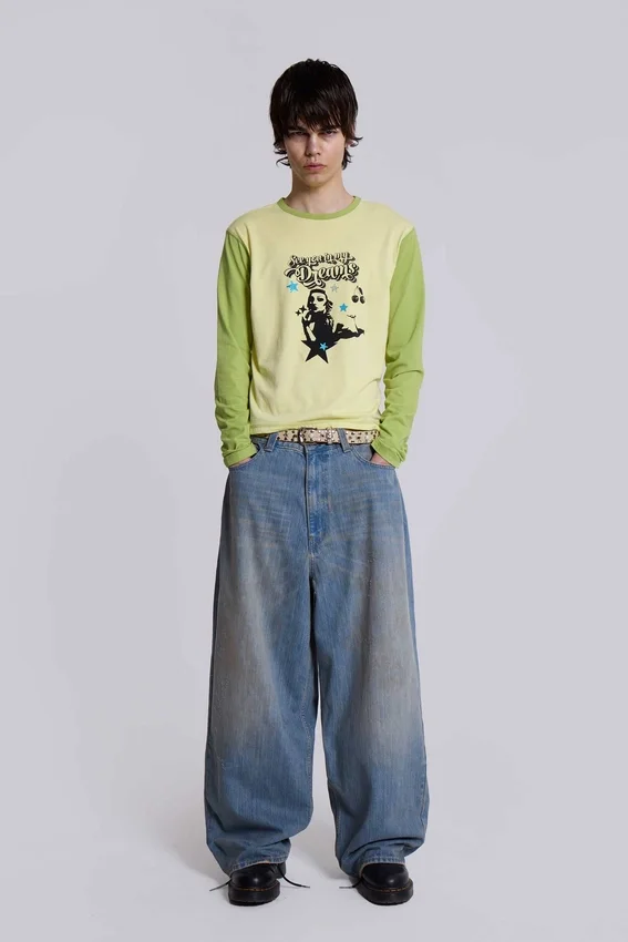 Ljus tvättade Slub XL Colossus Jeans