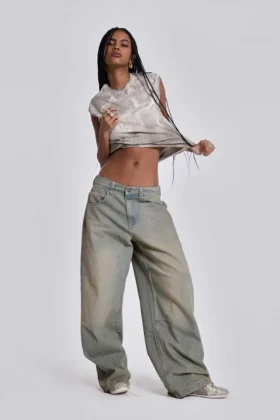 Ljusblå Colossus Fit-jeans