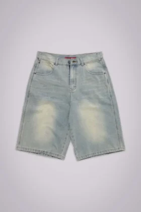 Ljusblåa jumbo-jeansshorts