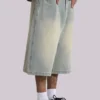 Ljusblåa jumbo-jeansshorts