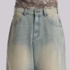 Ljusblåa jumbo-jeansshorts