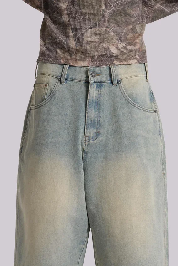 Ljusblåa jumbo-jeansshorts
