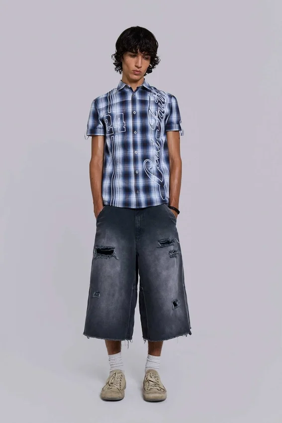 Skate-slitna snickarshorts