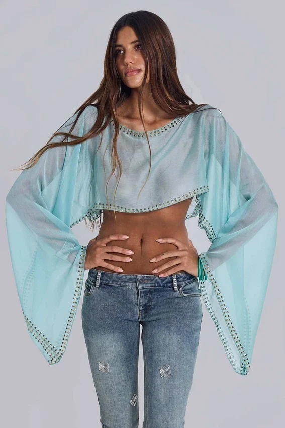 Lunet cape-top med nitar