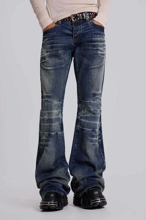 Mellablå Drift-jeans med bootcut
