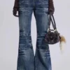 Mellablå Drift-jeans med bootcut