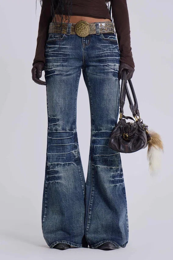 Mellablå Drift-jeans med bootcut