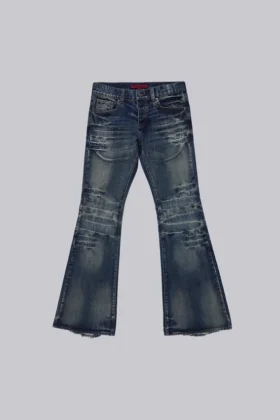 Mellablå Drift-jeans med bootcut