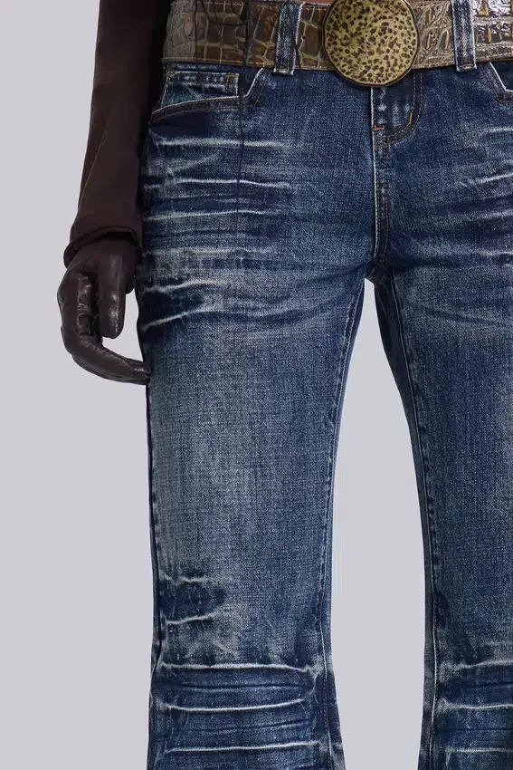 Mellablå Drift-jeans med bootcut