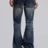 Mellablå Drift-jeans med bootcut