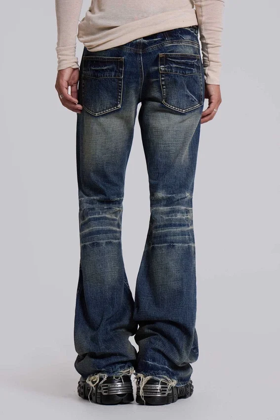 Mellablå Drift-jeans med bootcut