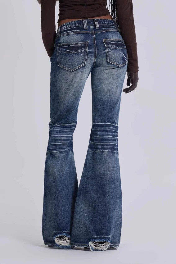 Mellablå Drift-jeans med bootcut