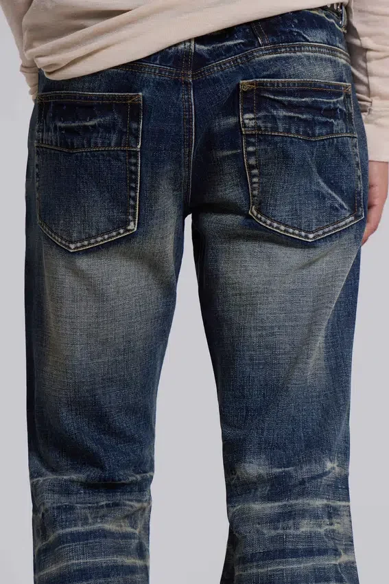 Mellablå Drift-jeans med bootcut