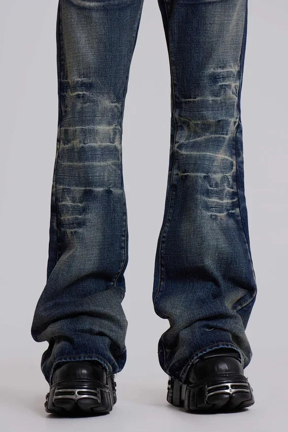 Mellablå Drift-jeans med bootcut