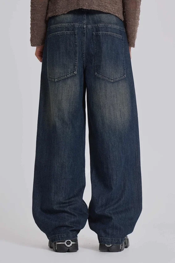 Mellblå Slub Colossus Jeans
