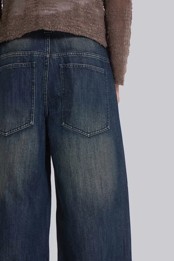 Mellblå Slub Colossus Jeans