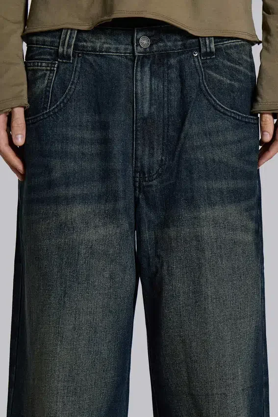 Mellblå Slub Colossus Jeans