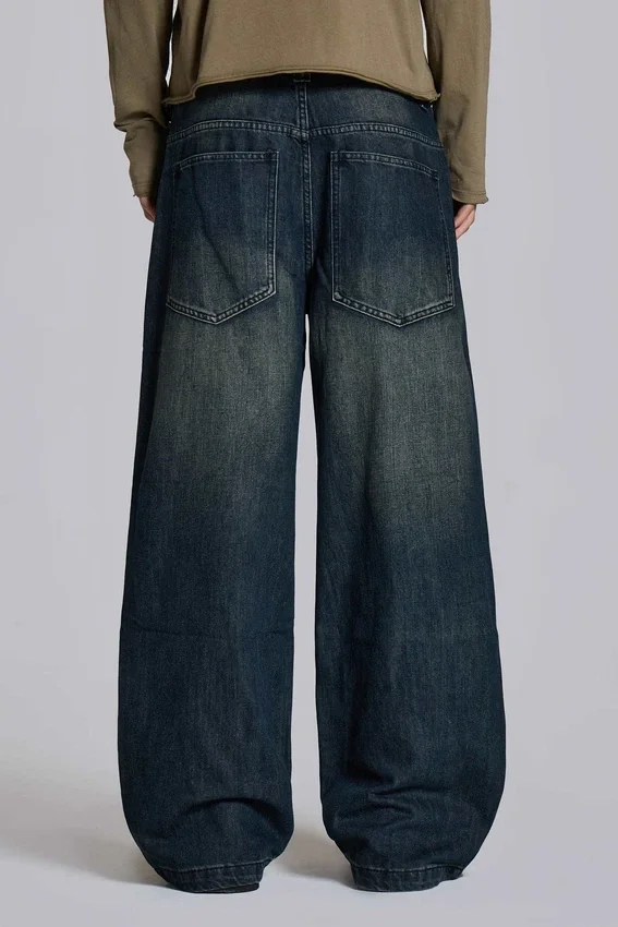 Mellblå Slub Colossus Jeans