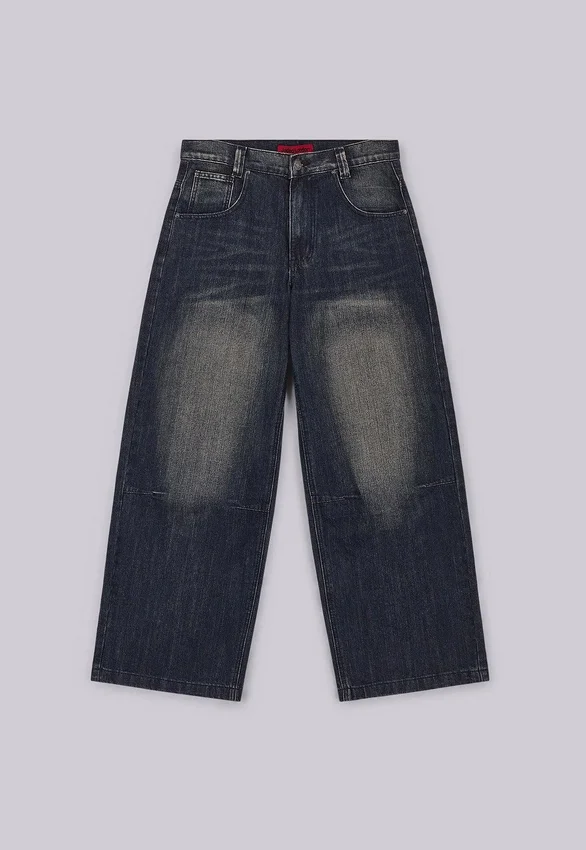Mellblå Slub Colossus Jeans