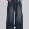 Mellblå Slub Colossus Jeans