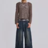 Mellblå Slub Colossus Jeans