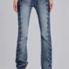 Militärinspirerade Bootcut-Jeans i färgen Cooper
