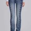 Militärinspirerade Bootcut-Jeans i färgen Cooper