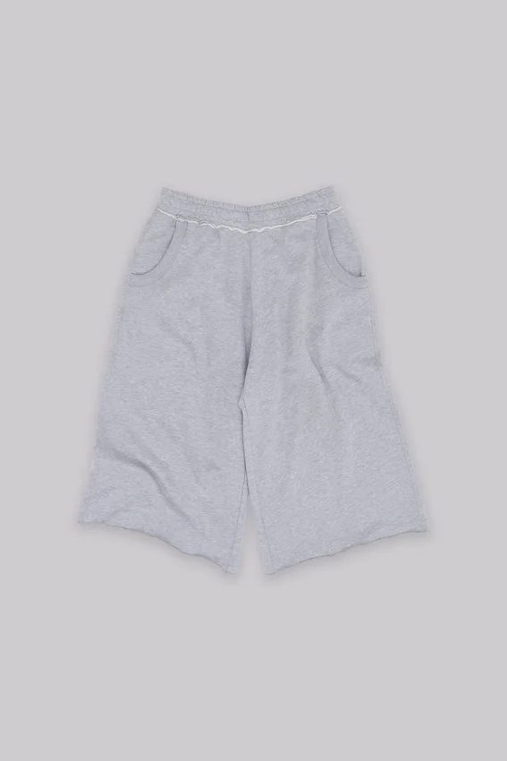 Monster 3/4-shorts i gråmelerat
