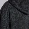 Monster Hoodie i kolgrå leopardmönster