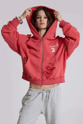 Monster Hoodie i sliten stil
