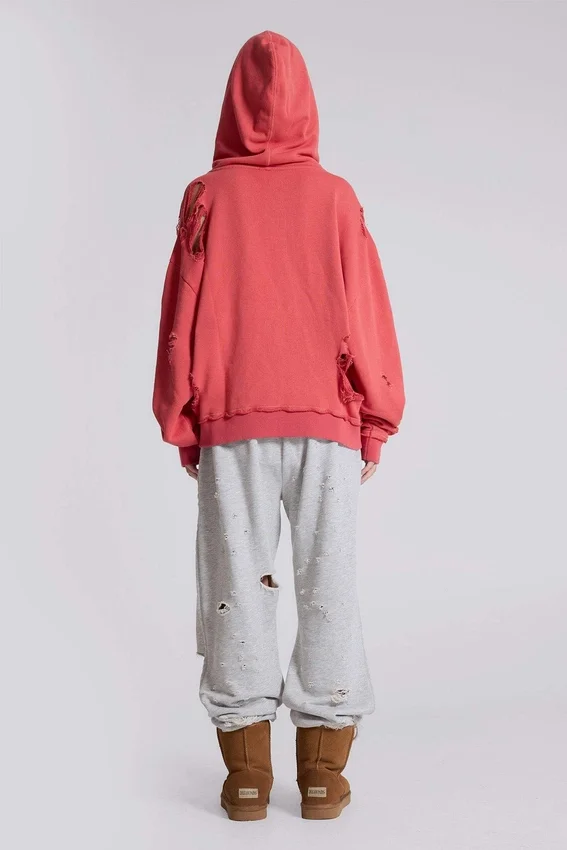 Monster Hoodie i sliten stil