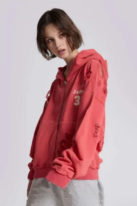 Monster Hoodie i sliten stil