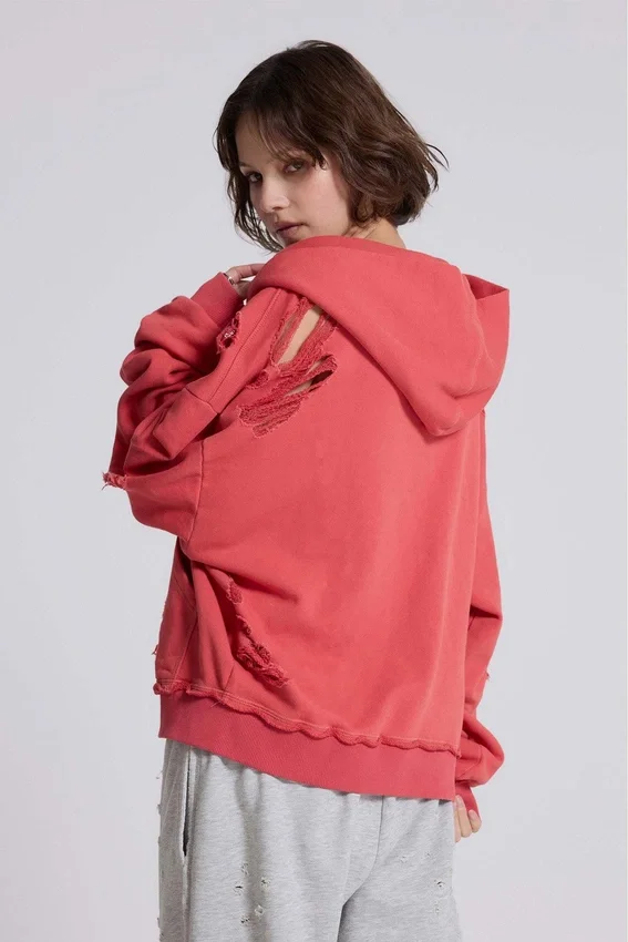 Monster Hoodie i sliten stil