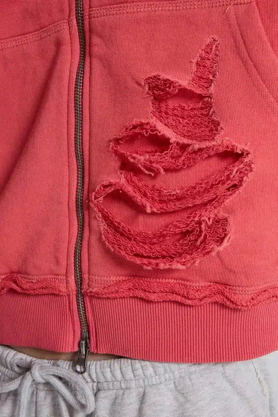 Monster Hoodie i sliten stil