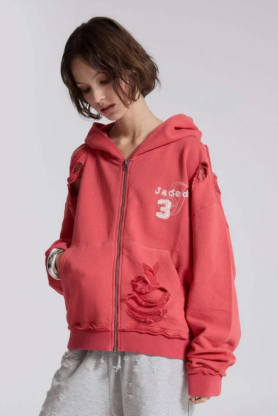 Monster Hoodie i sliten stil