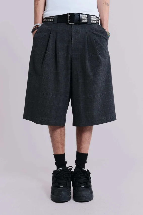 Mörk rutiga Goliath Shorts