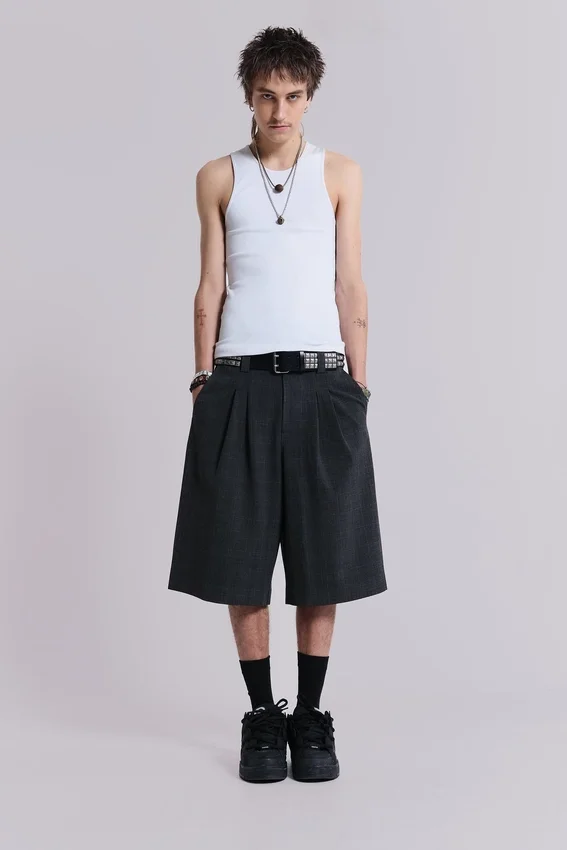 Mörk rutiga Goliath Shorts