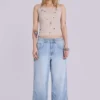 Nailed Studded Colossus Jeans i ljusblå tvätt