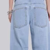 Nailed Studded Colossus Jeans i ljusblå tvätt