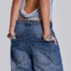 Nailed Studded Colossus Jeans i mellanblå tvätt