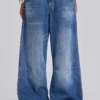 Nailed Studded Colossus Jeans i mellanblå tvätt
