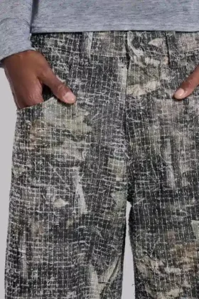 Needle Punch Woodland Camo Colossus Jeans