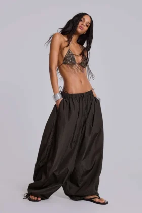 Nexis nylon Parachute Pants i ballongmodell i khaki